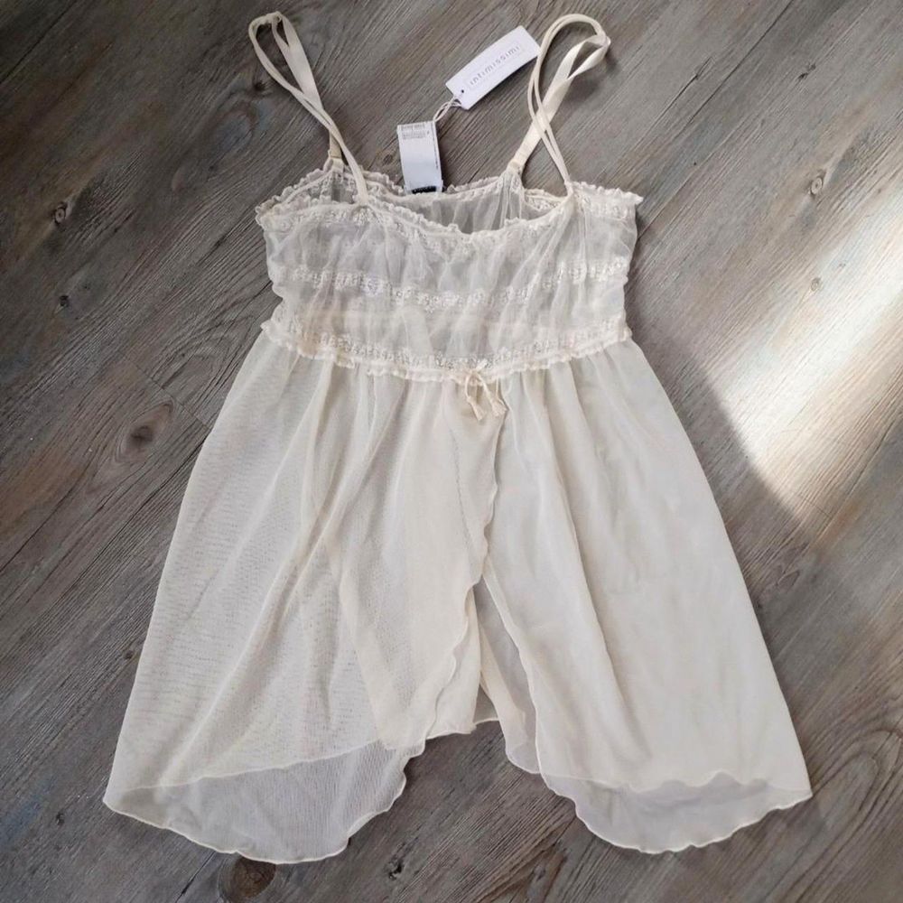 Intimissimi White Sheer Floral Angelic Slip